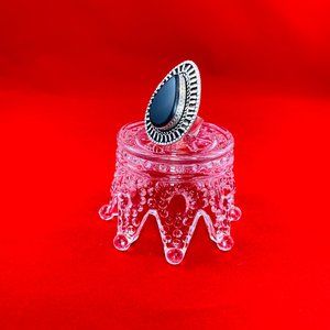 teardrop shaped rings with stone